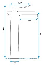 Umývadlová batéria REA Laguna antique - brúsené zlato, vysoká – Obrázok 7