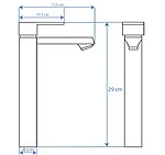Umývadlová batéria REA MAYSON - čierna, vysoká – Obrázok 4