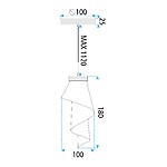 Zrkadlová lampa Závesné APP1765-1CP z ružového zlata – Obrázok 7