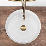 Umývadlo na dosku Rea Sami White Brush Gold – Obrázok 4