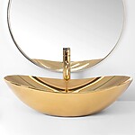 Umývadlo na dosku REA ROYAL - zlaté – Obrázok 3