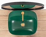 Umývadlo na dosku REA LUIZA 50 - matné zelené – Obrázok 5