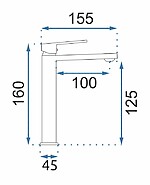 Umývadlová batéria REA LUPPO - čierna, nízka – Obrázok 5