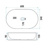Umývadlo na dosku REA Vanda 61 – Obrázok 6