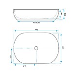 Umývadlo na dosku Rea Lisa Beige Shiny – Obrázok 6