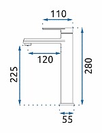 Umývadlová batéria REA BUZZ - čierna, vysoká – Obrázok 4