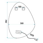 Zrkadlo LED 80x60cm YH-3347 – Obrázok 6