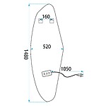 Zrkadlo LED 150x52cm YH-3358 – Obrázok 4