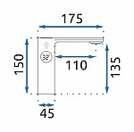 Umývadlová batéria REA MILS LCD - chróm, nízka – Obrázok 8