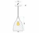 Zrkadlová závesná lampa APP276-1CP Pink Gold – Obrázok 4