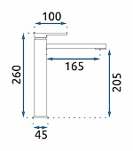 Umývadlová batéria REA VERSO - brúsené zlato, vysoká – Obrázok 4