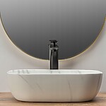 Umývadlo na dosku REA BELINDA - Matný mramor – Obrázok 3