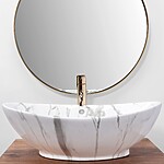 Umývadlo na dosku REA WENDY - Mramor – Obrázok 3