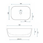 Umývadlo na dosku REA BELINDA Mini stone matt – Obrázok 6