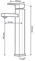 Umývadlová batéria Rea Eggo High – Obrázok 5