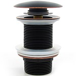 Umývadlova zástrčka Rea Retro Old Black click-clack