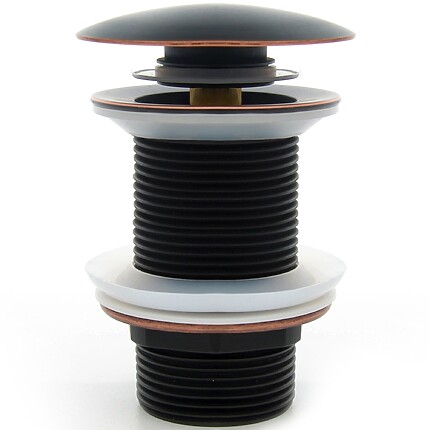 Umývadlova zástrčka Rea Retro Old Black click-clack