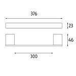 vešiak na uterák K376, chróm, 376x23x46, 1ks – Obrázok 2