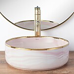 Umývadlo na dosku REA MERIDA - ružové – Obrázok 3