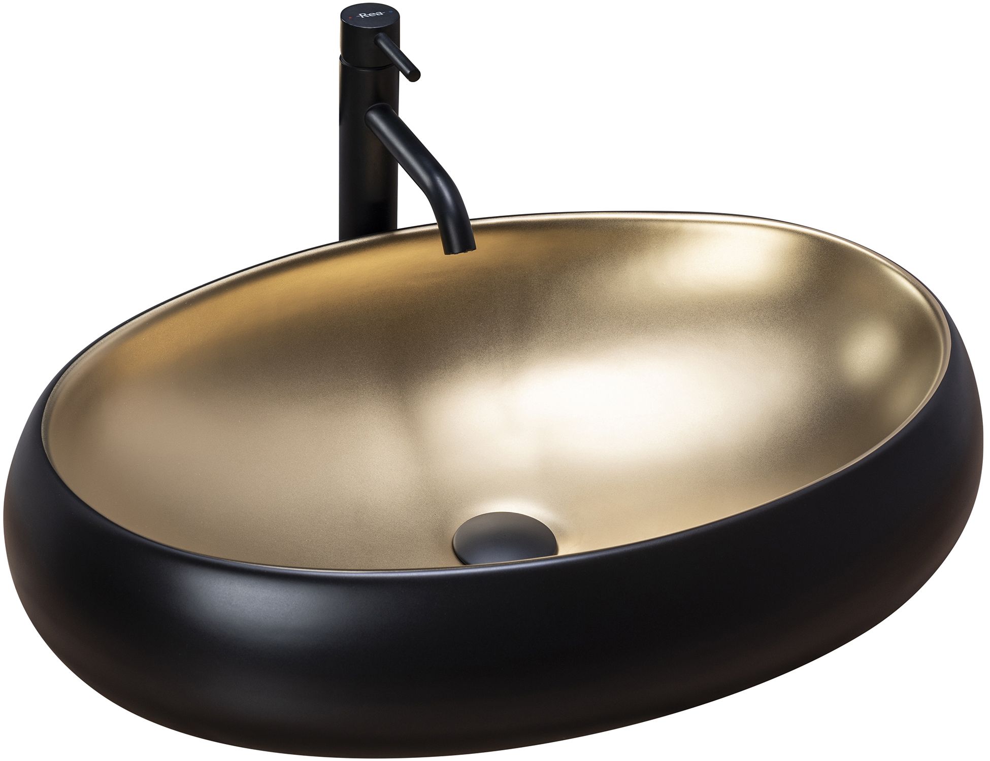 a42800419ee7575b4e58a98d1fcdf87d Umývadlo na dosku REA MELANIA - zlato-čierne – Obrázok 1