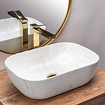 Umývadlo na dosku REA BELINDA CALALA - Mramor – Obrázok 2