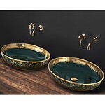 Umývadlo na dosku REA MARGOT - zeleno-zlaté – Obrázok 6