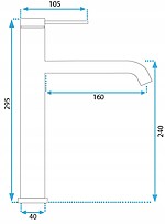 Umývadlová batéria REA CLIF GOLD BRUSH – Obrázok 6
