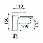 Umývadlová batéria REA SOUL - zlatá, nízka – Obrázok 6