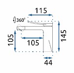 Umývadlová batéria REA SOUL 360 - zlatá, nízka – Obrázok 6