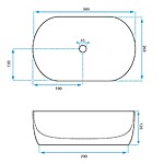 Umývadlo na dosku Rea AMELIA MINI – Obrázok 6