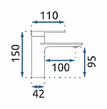 Umývadlová batéria REA STORM - matná čierna, nízka – Obrázok 8