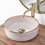 Umývadlo na dosku REA MERIDA - ružové – Obrázok 2