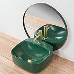 Umývadlo na dosku REA LUIZA 42 - matné zelené – Obrázok 5