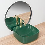 Umývadlo na dosku REA LUIZA 42 - matné zelené – Obrázok 2