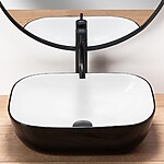 Umývadlo na dosku REA BELINDA - čierno-biele – Obrázok 2