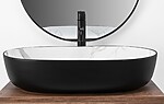 Umývadlo na dosku REA CLEO Aiax - matná čierna – Obrázok 3