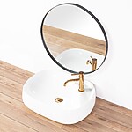 Umývadlo na dosku REA LEA - biele – Obrázok 4