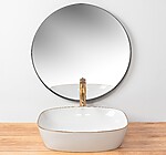 Umývadlo na dosku REA SOL - bielo-zlaté – Obrázok 4