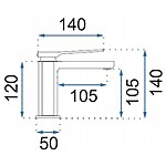 Umývadlová batéria CREEK - matná čierna, nízka – Obrázok 6