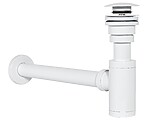 Umývadlový sifón s univerzálnym výpustom click-clack - biely – Obrázok 3