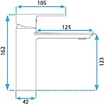 Umývadlová batéria REA Veneta Chrome Nízka – Obrázok 5