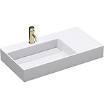 Umývadlo REA Archi 90 CM White na dosku - konglomerát – Obrázok 2