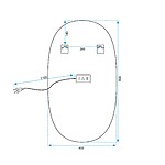 Zrkadlo LED OLL 60x90 cm Brush Gold – Obrázok 9