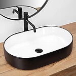 Umývadlo na dosku REA Nadia Black Mat White – Obrázok 2