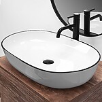 Umývadlo na dosku REA CLEO - čierny okraj – Obrázok 5