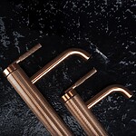 Umývadlová batéria REA Argon Brush Copper Low – Obrázok 3