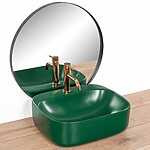 Umývadlo na dosku REA LUIZA 50 - matné zelené – Obrázok 2