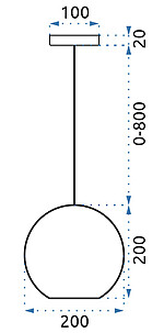 Zrkadlová sklenená závesná lampa s kryštálmi APP600-1CP – Obrázok 8