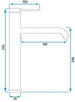 Umývadlová batéria REA CLIF NIKIEL – Obrázok 6