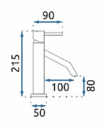 Umývadlová batéria REA LEVEL - zlatá, nízka – Obrázok 6